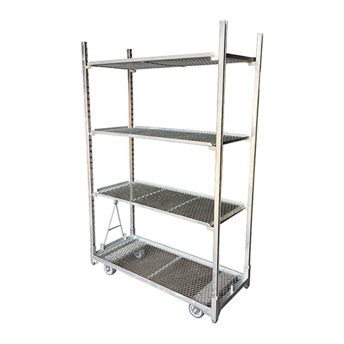 China Fabricante de servicio pesado Danish Horticultural Trolley con DIP caliente Acero galvanizado para invernaderos