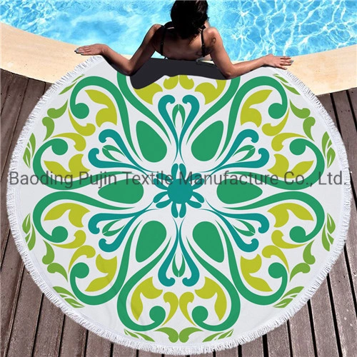 Colorful Microfiber Circle Bulk Blank Round Beach Bath Towels