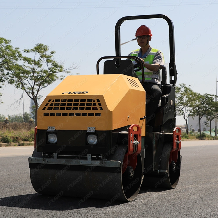 1500kg Road Roller Gasoline Engine with EPA Double Drums Compactor