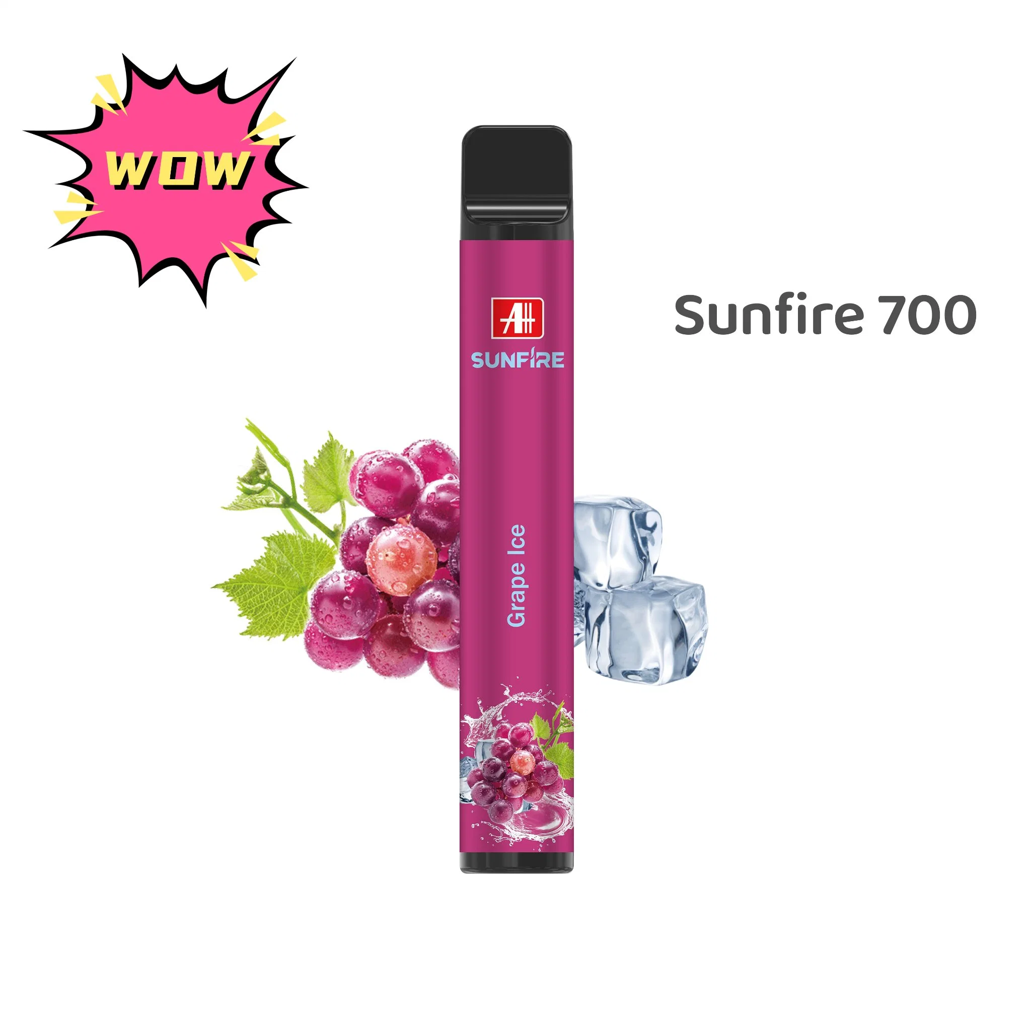 Amazon Ebay Royaume-Uni Pologne Prix bon marché 600 700 Puff 2ml ELiquid TPD certifié sans nicotine 0% 2% style stylo coloré Cigarette Hookah E jetable Best Smoke