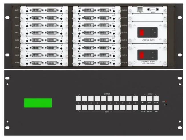 4K@60Hz hybride Matrice de commutation transparente Switcher Affichage sur le mur vidéo contrôleur modulaire