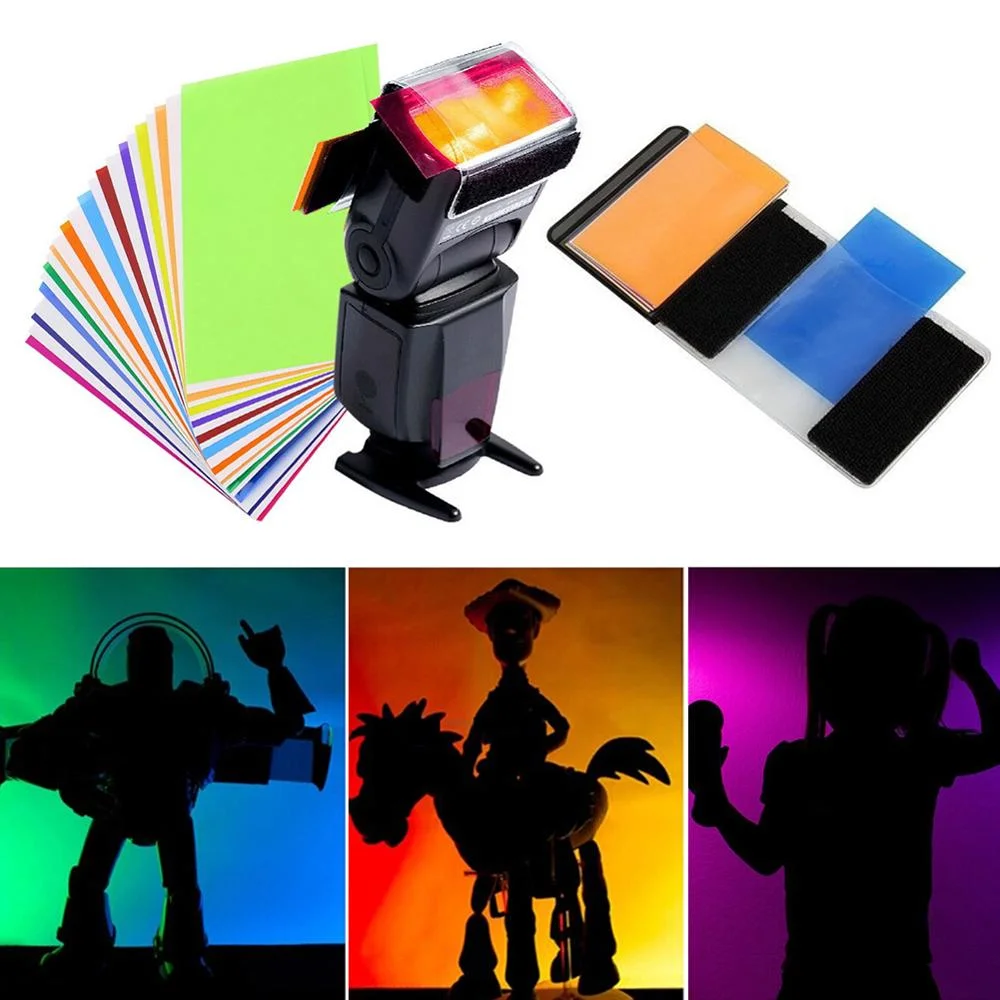 12pcs/ Juego para Cokin serie P 12 colores cuadrados graduados Y Cámara de filtro de lente a todo color Nikons Canons Rebel SLR DSLR