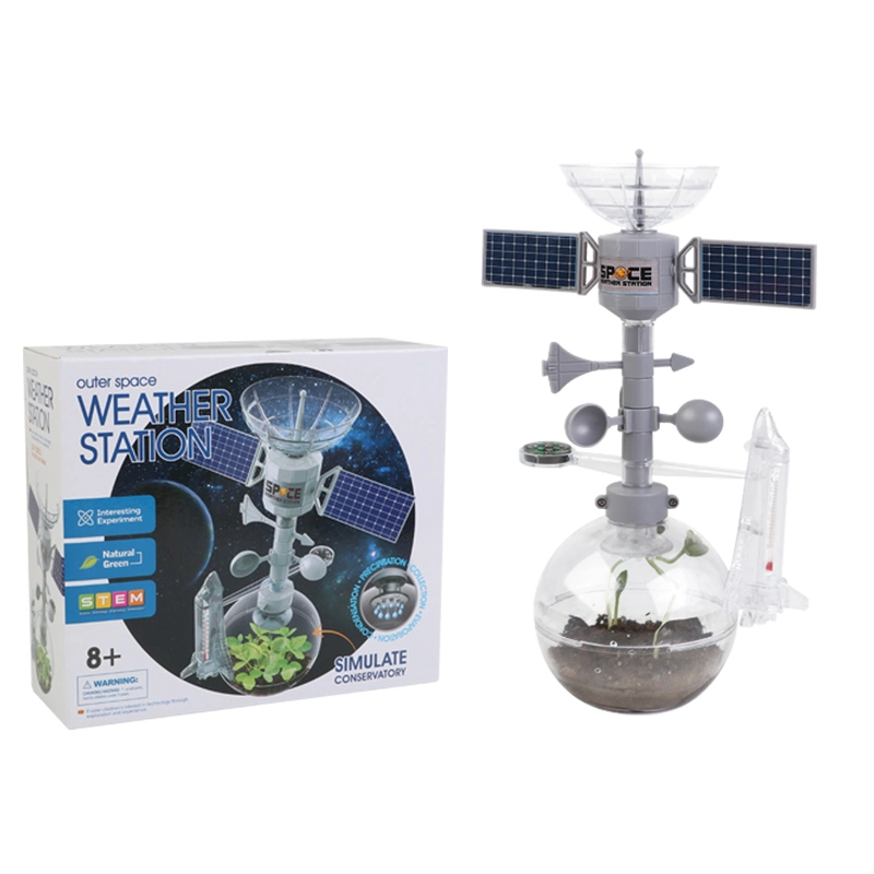 Children Stem Educational DIY Science Toys Kit Kids Easy Assembly Space Weather Station Plant Growth Scientific Experiment Toys
