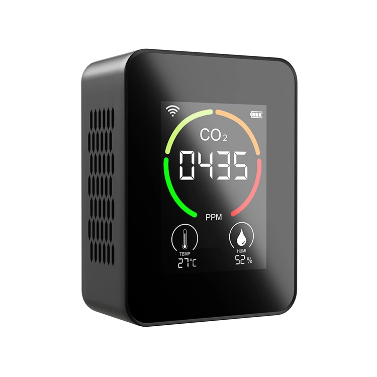3 em 1 Mini interior portátil Desktop Alarme automático de qualidade do ar monitorizar o CO2 Dióxido de Carbono Detector