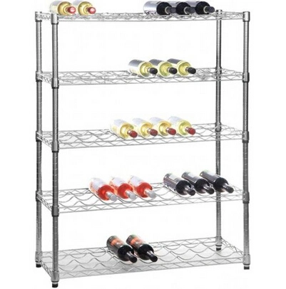 Adjustable DIY 6 Tiers Metal Liquor Bottle Display Rack Shelf Manufacturer