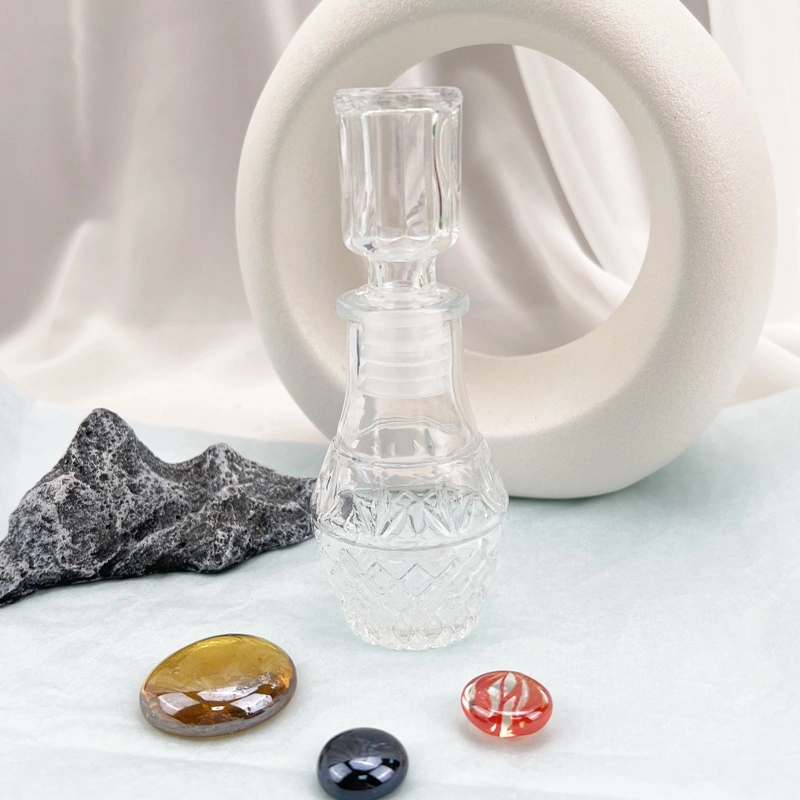 61ml Mini Glass Bottle Wih Glass Cork and Different Patterns