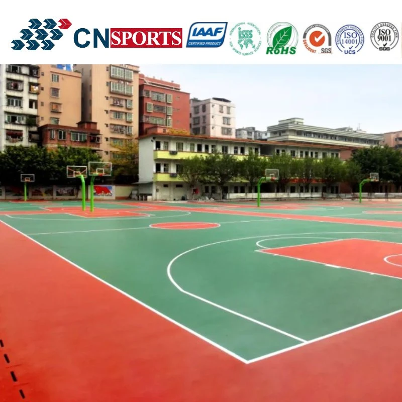 SI-PU Synthetisch Sportplatz Bodenbelag Material Basketball Courts Beschichtung Bodenbelag System