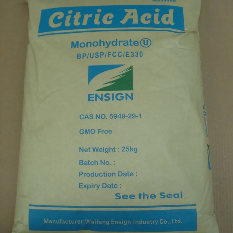 Food Additives Acidity Regulators Monohydrate (CAS: 5949-29-1) Citric Acid Anhydrous