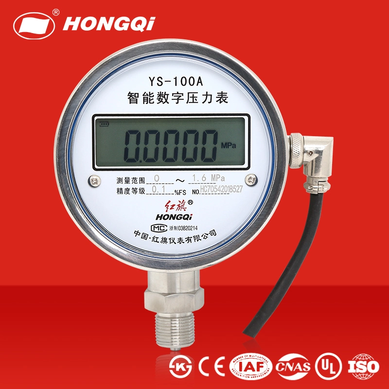 High Precision Digital Fuel Oil Air Hydraulic Pressure Gauge Stainless Steel LCD Display Pressure Meter