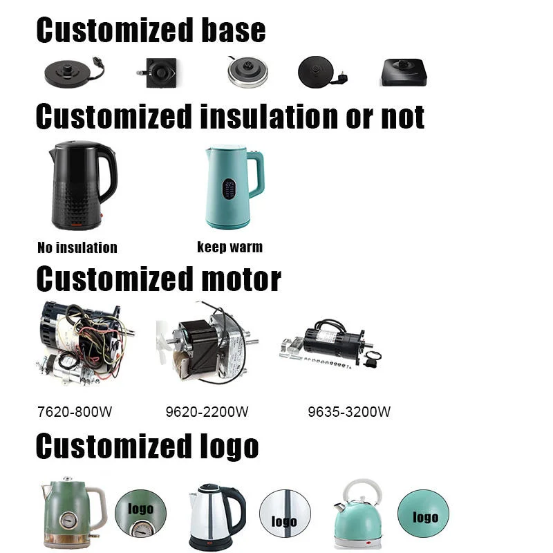 New Design Edelstahl 2,3 Liter Qualität Elektronischer Wasserkocher 1500W elektrischer Krug Wasserkocher Haushaltsgeräte