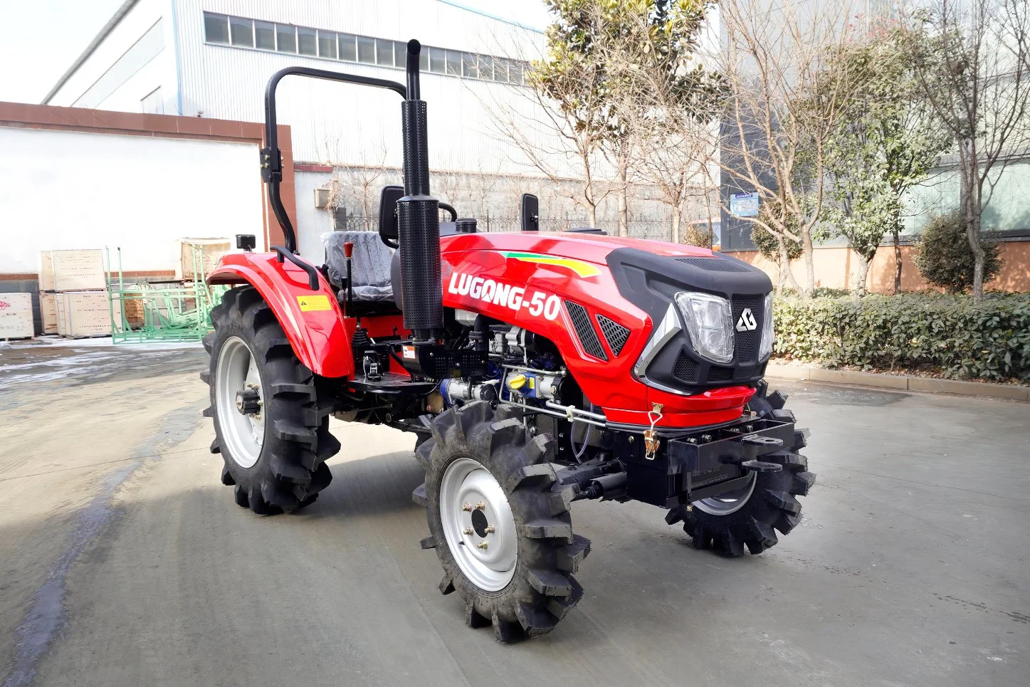 50HP Stable Farm Small Garden Tractor with Front End Loader and Backhoe