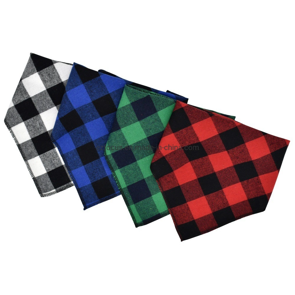 Waschbarer Hundeschal Bandanas quadratischer Plaid Druck Zubehör für Hunde Kleine bis große Hunde Katzen Haustiere umkehrbar Wbb12553