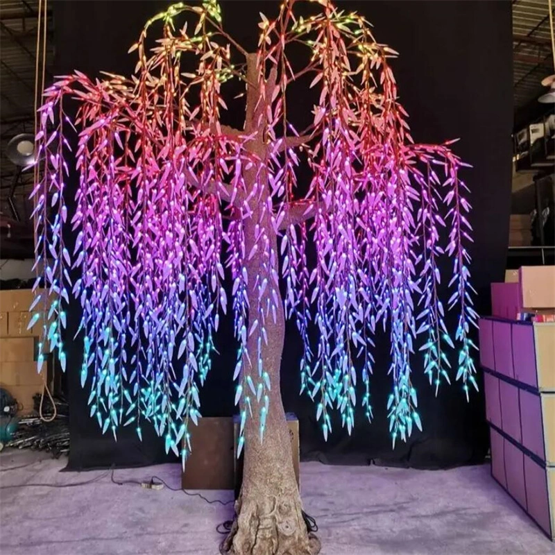 Artificial LED Willow Tree Landscape Lighting Tree Christmas Decoration