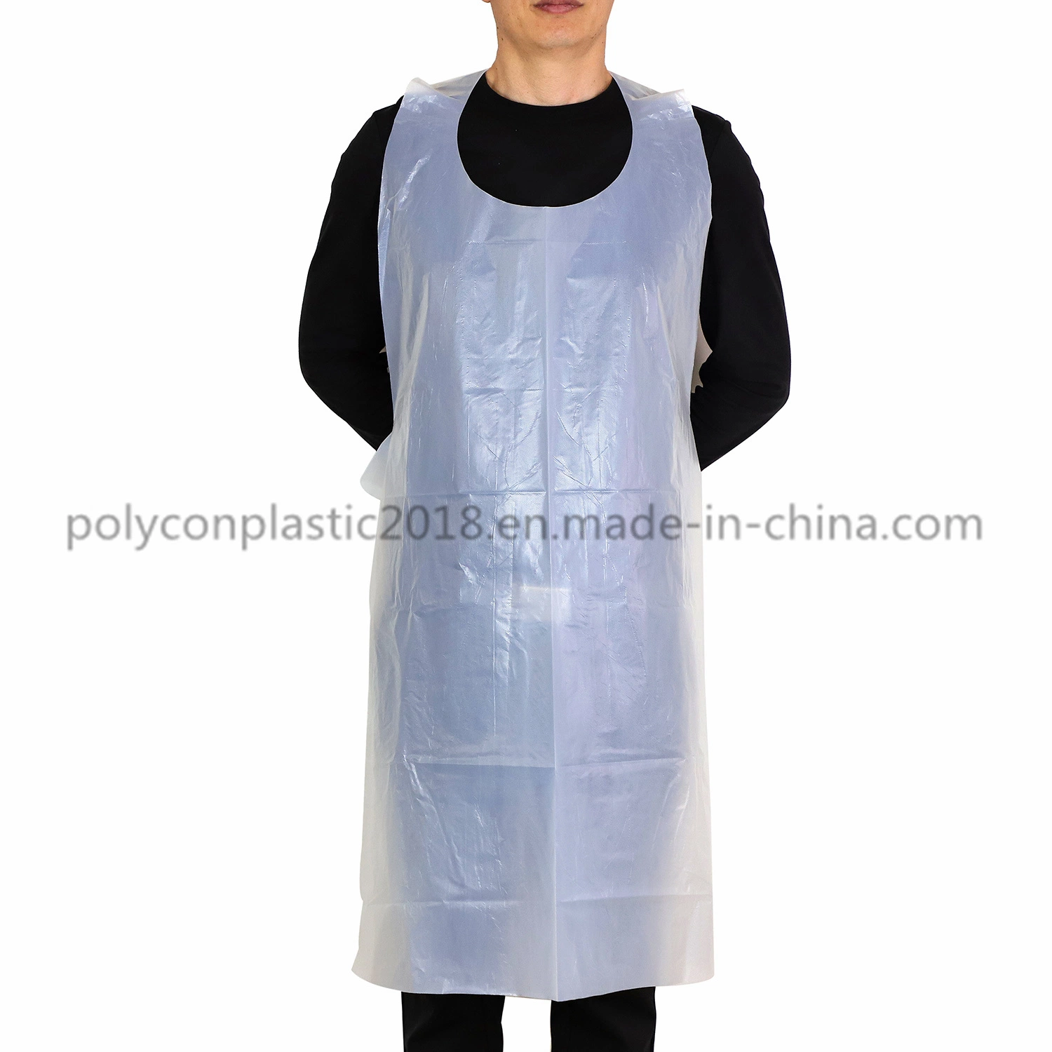 White Disposable PE Apron for Sale for Cleaning Sleeveless Apron