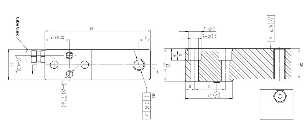 Carga do feixe de ponto único do sensor de peso do feixe de corte inteligente Calibtec Células 100 kg 200 kg 400 kg