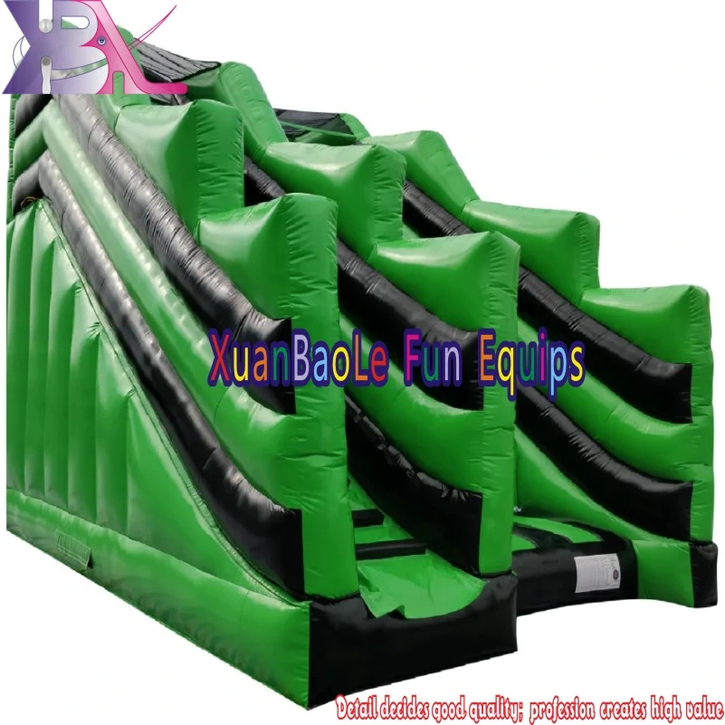 Green&Black Cliff Jump Inflatable Sport/ Rock Waterfall Inflatable Stunt Game, Leap of Faith Extreme Base Jump Game