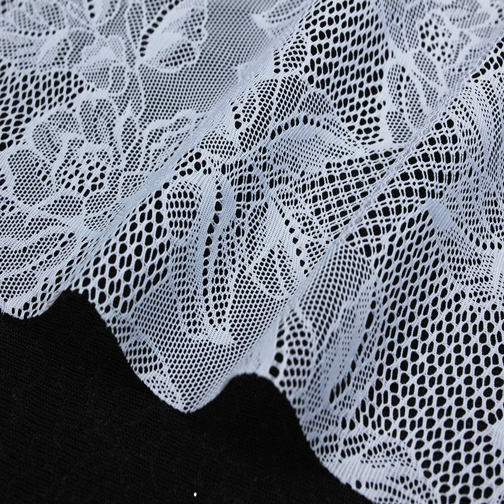 White Floral Water Soluble Chemical Milk Fiber Embroidered Guipure Lace Fabric