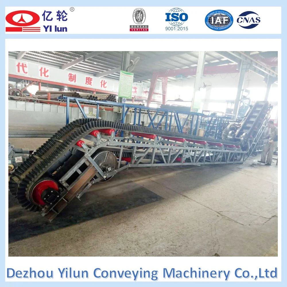 Yilun ISO 9001 High Quality Large Inclination Conveyor with Rubber Belt