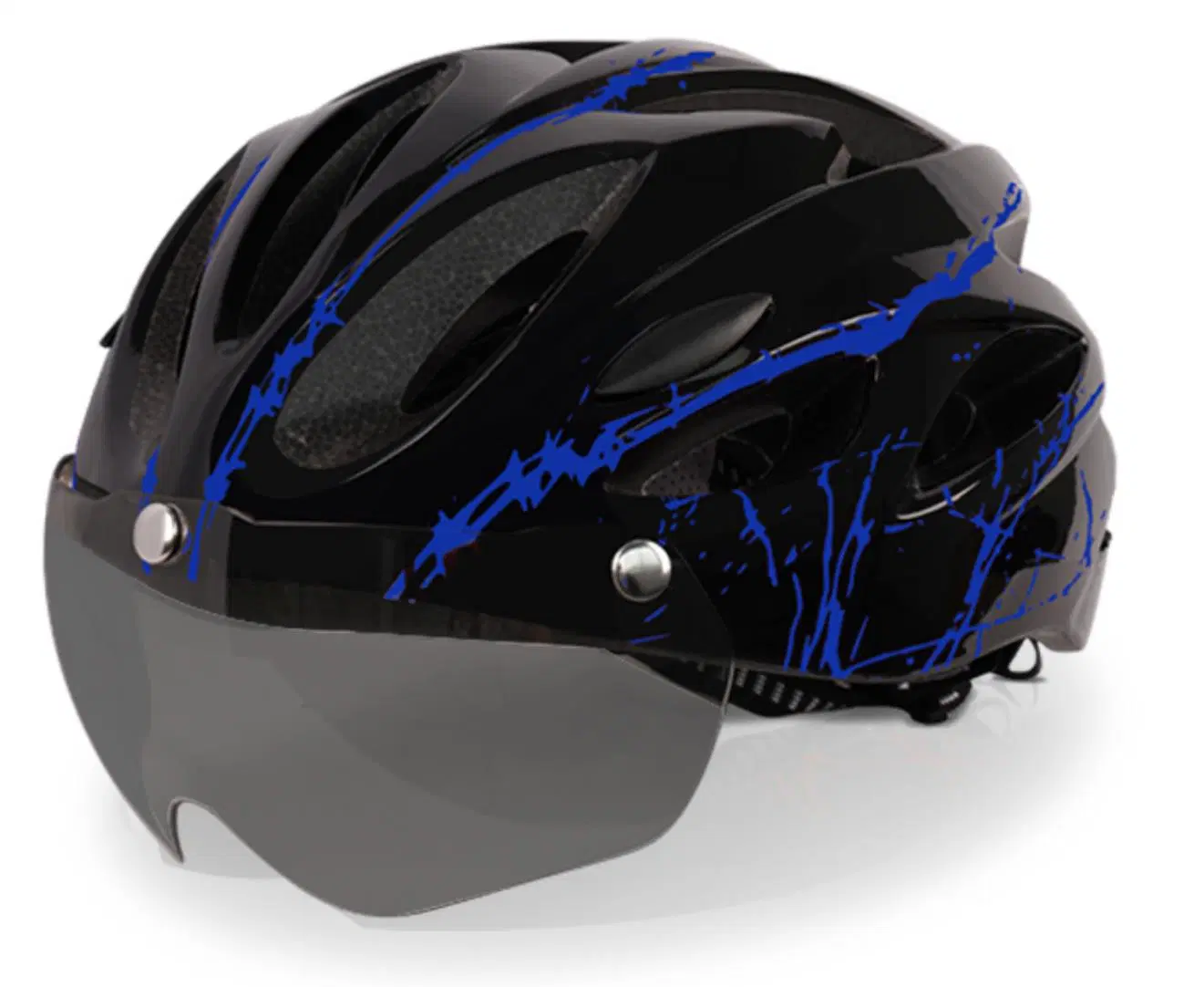 Comercio al por mayor piezas de bicicleta Mountain Bike bicicleta casco con gafas polarizadas casco MTB