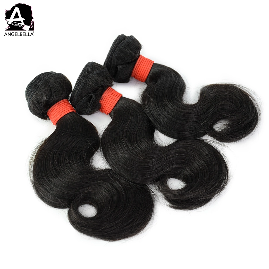 Angelbella Brazilian Hair Weaving Natural Black Hair Weft 100% Human Hair
