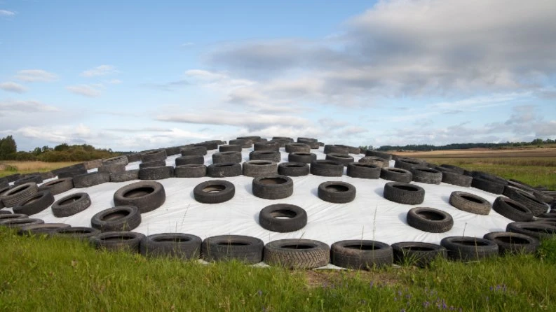 5 ou 6 Mil noir blanc cache-bunker Tarps de soie