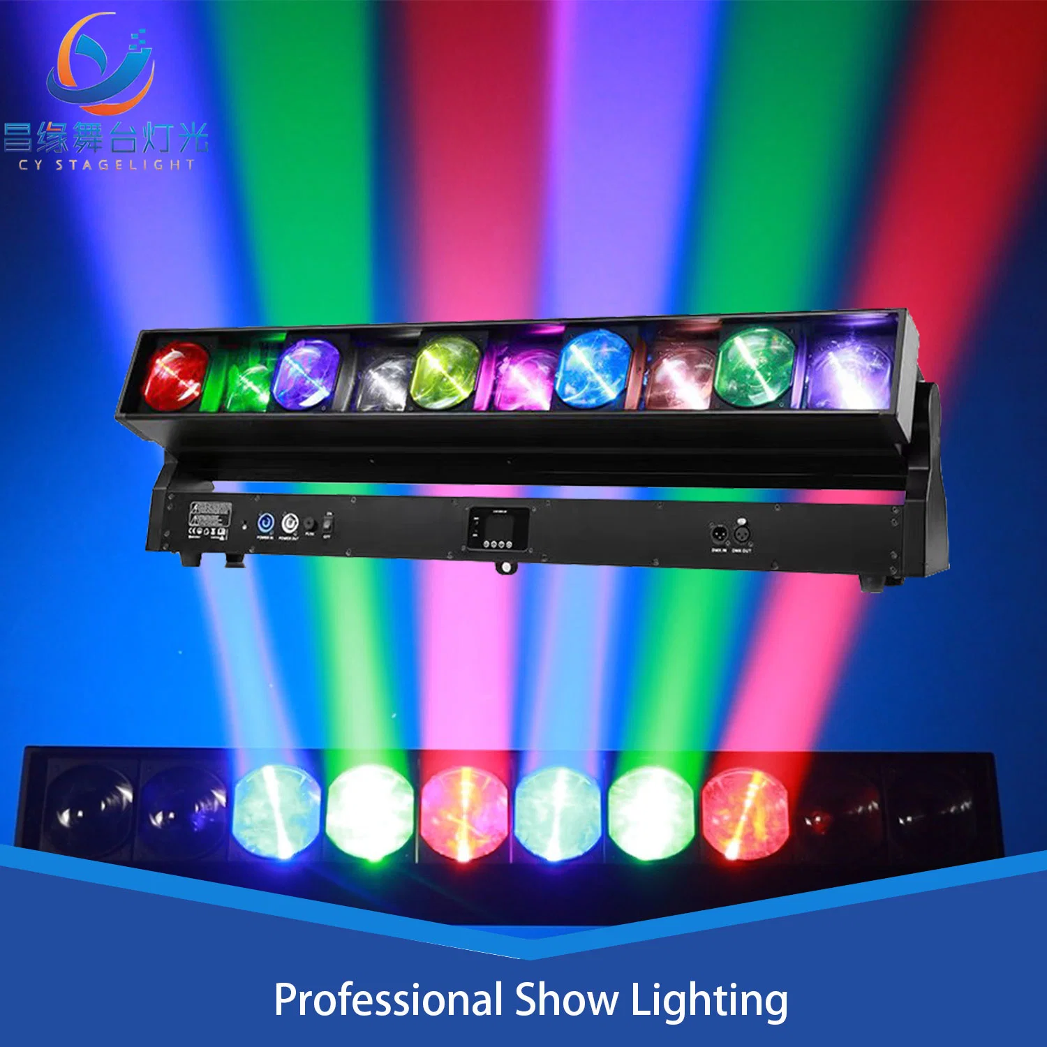 DJ disco Club Lighting LED com barra móvel e feixe de luz Luz