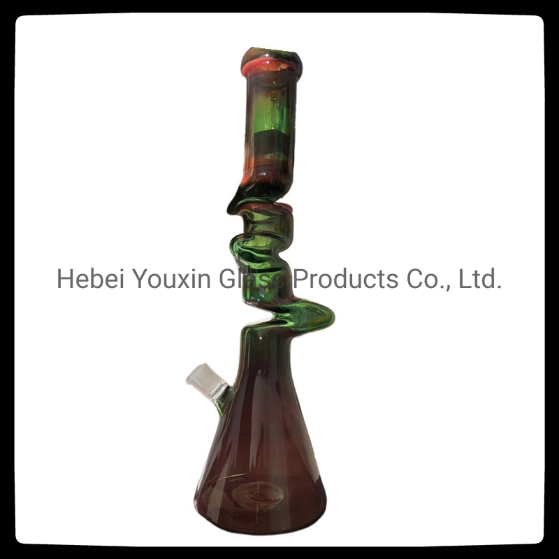 2023 New Design Electroplated Glass Beaker Smoke Water Heady Hookah Wholesale/Supplier Herb Wax Smoke Pipe Glass
