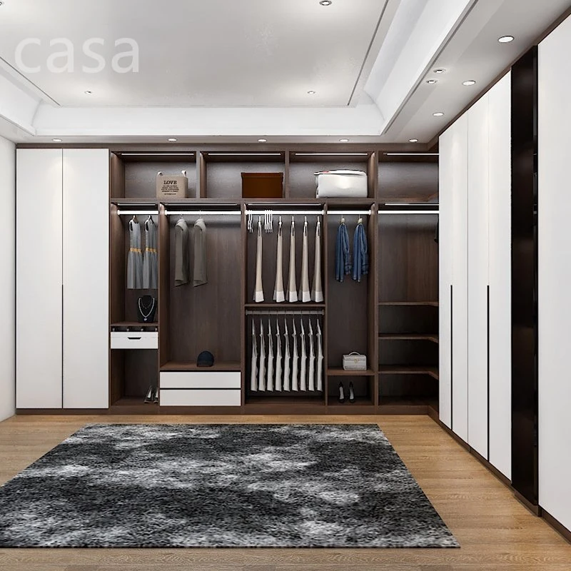 Móveis de quarto de madeira Storage Pantry guarda-roupa prateleiras andar em esquina Armário