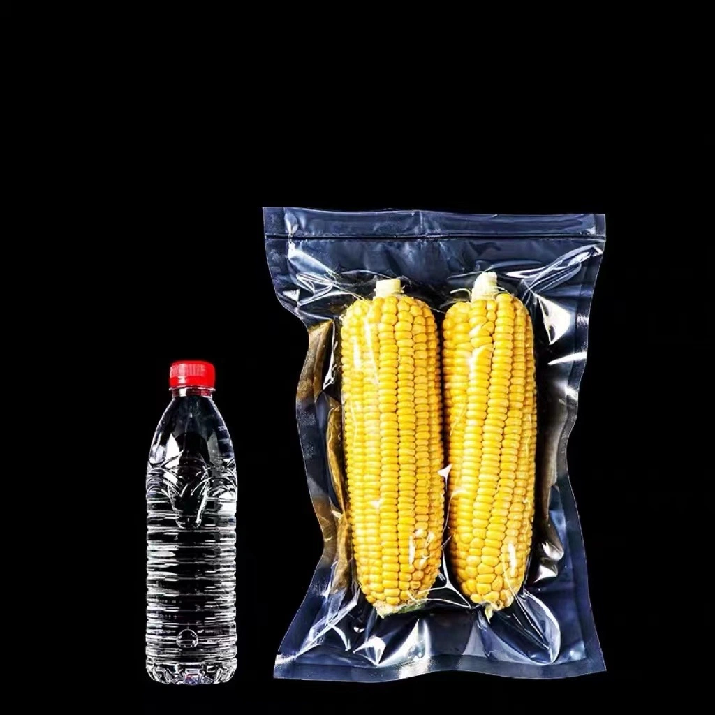 Sellado al calor de Nylon impreso personalizado de calidad alimentaria Pet PE bolsa de plástico brillante de Envasado al Vacío con Bolsas de almacenamiento de la junta