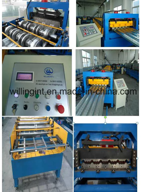 Glazed Wall Sheet Roll Forming Machine Line for Metal Corrugated Roof Panel