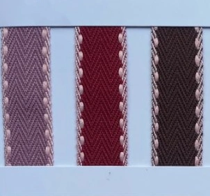 China Manufacturer New Fashion Double Twill Stitch Ribbon Herringbone Tape