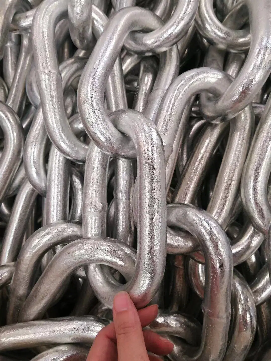 High Test Smooth Welded British Standard 316L Stainless Steel 1/4 5/16 3/8 Long Link Chain for Dragging