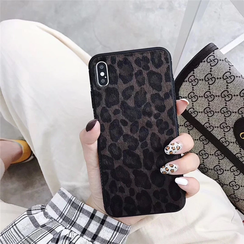 Popular Leopard Print Phone Case com padrão de Design de Moda