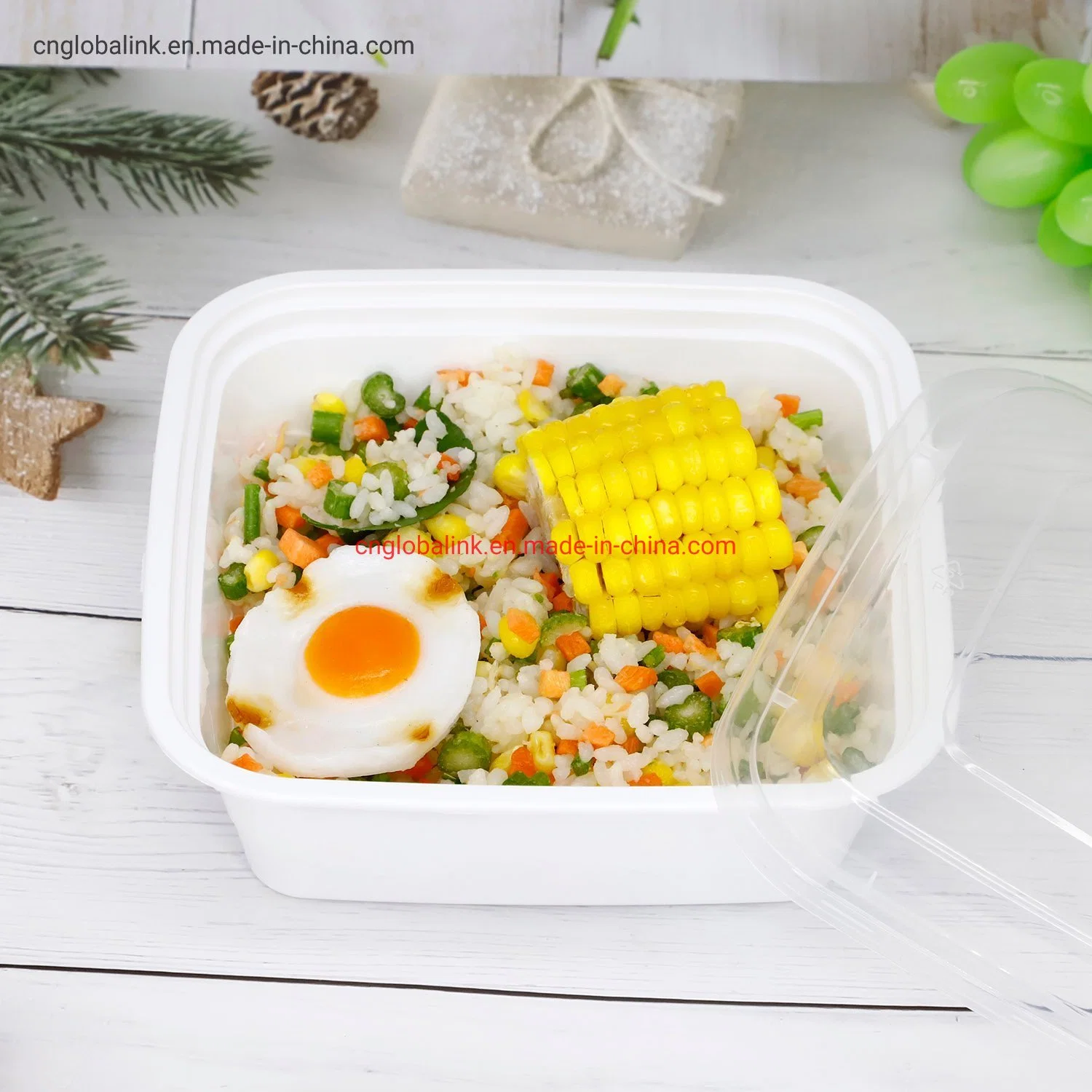 Plastic Food Container Take Away Food Box Lunch Box 800 Ml Square One