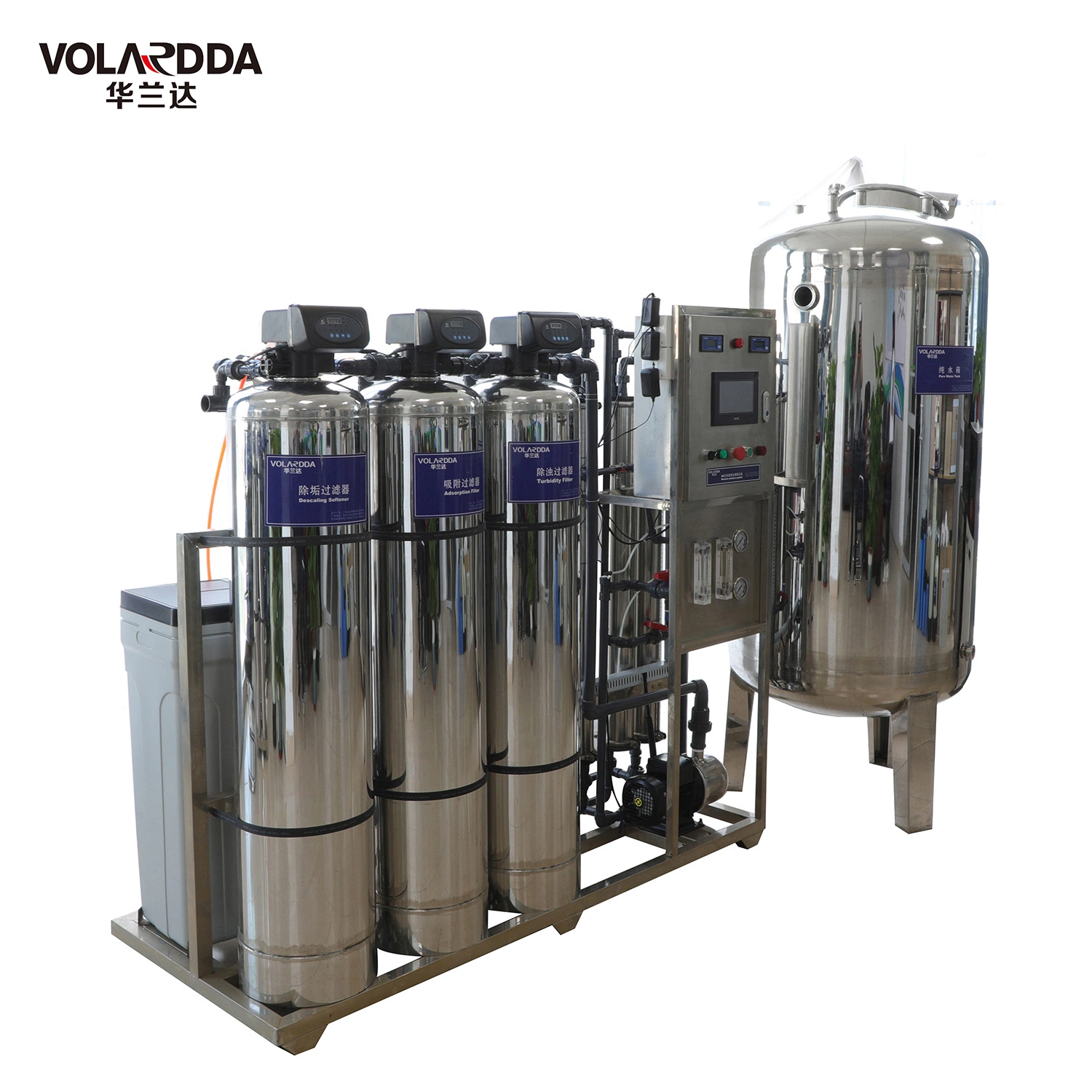 Volardda Electrodeionization de purificación de agua de Osmosis Inversa de la máquina 500 - 2000L/H