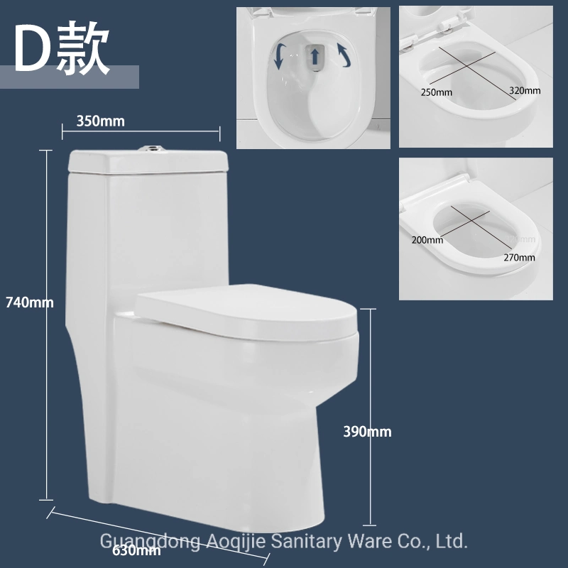 Modern Style Easy to Clean Glazed Different Models Glossy White Colored Toilet Bowl Ceramic Water Closet Wc Toilet Set High and Short Shape S/P Trap OEM Brand