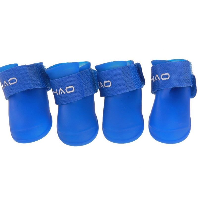 Multi Color Four Pack Non-Slip Pet Shoes PVC Material Rain Boots Comfortable Dog Shoes Waterproof Shoes for Dogs