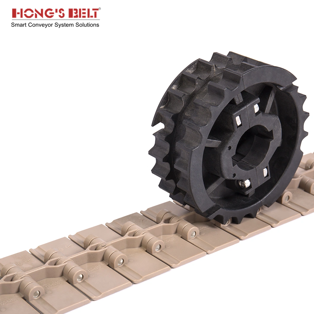 Cadena de plástico de flexión lateral Hongsbelt HS-820-K325 para mesas