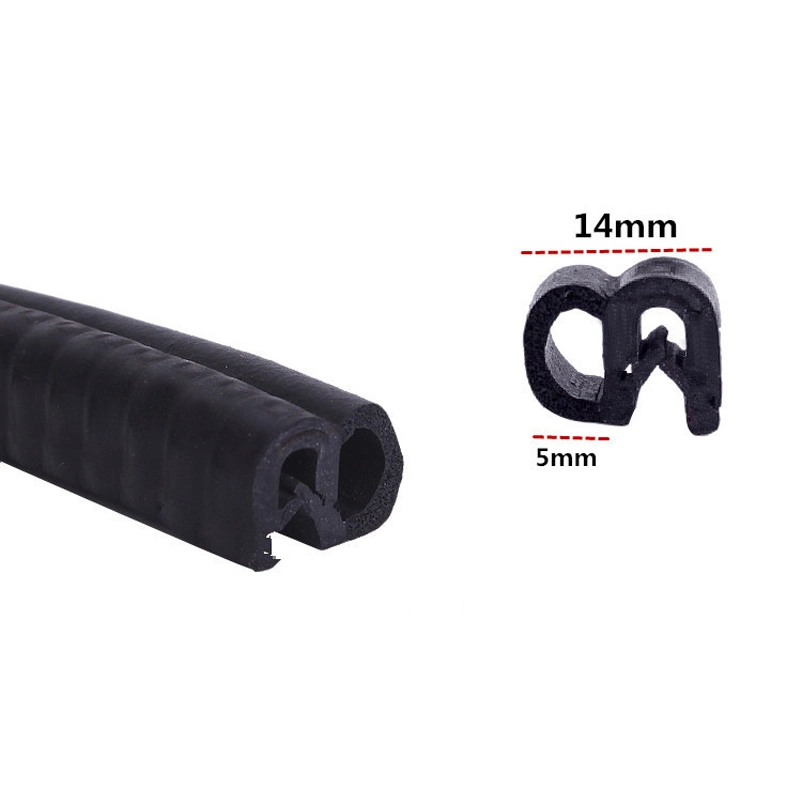 Rubber U Channel Edge Waterproof Weatherstrip Trim Seal Black