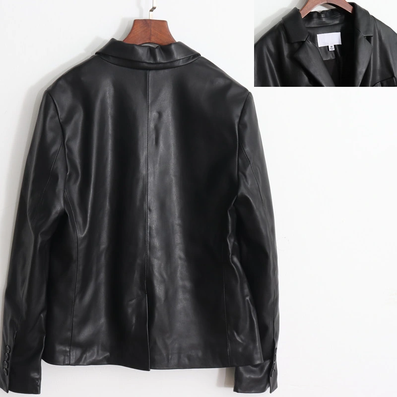 Cuir véritable peau de mouton Lampskin Blazer Veste imitation cuir velours Bombardier moto