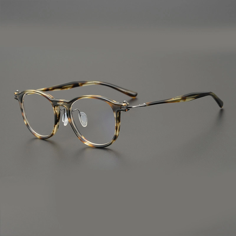 Japanese Retro Literary Eyeglasses Frame Men and Women Square Plate Glasses Pure Titanium Eyeglasses Frame