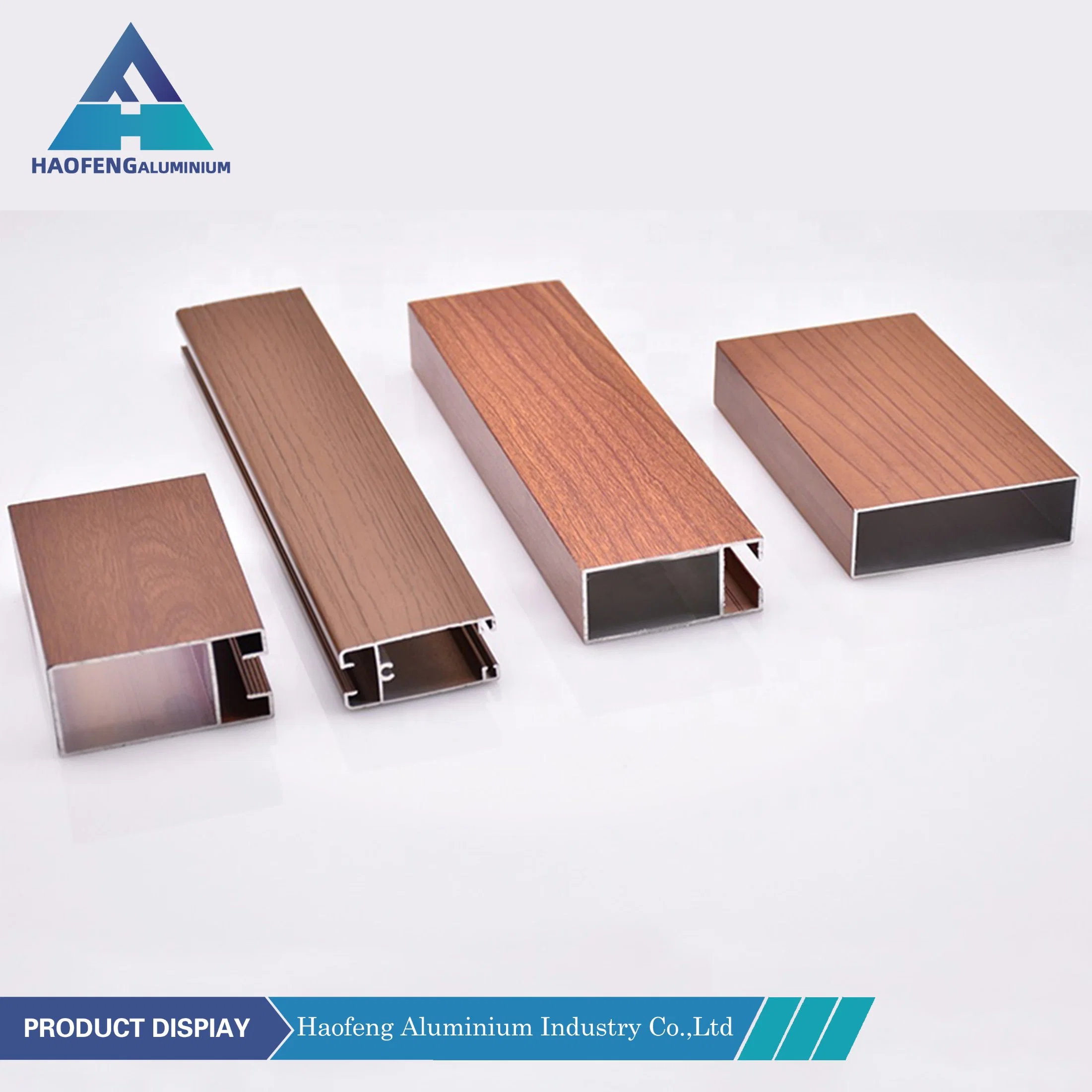 Wooden Color Extrusion Profile Square Shape Hardness Aluminum Alloy