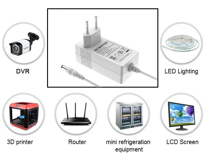 Universal Kr Plug 110V 220V 12V 24V 2A 3A 36W 48W AC DC USB Chargers Wall Mount Battery Switch Supply Power Adapters