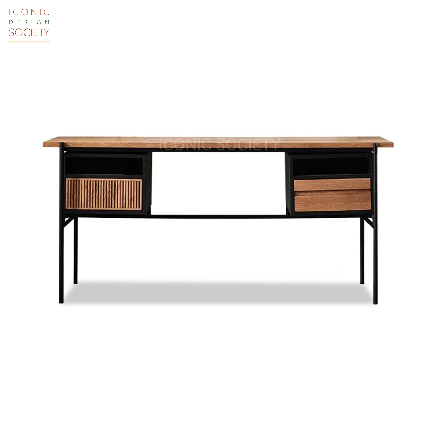 Modern Home School Furniture Living Room Furniture Office Desk Reding Table Metal Frame Wooden Computer Desk