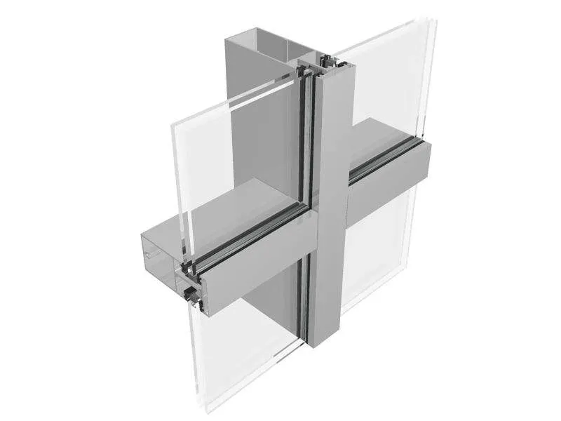 Novo produto exposto/Semi-exposto/Hidden Aluminium Curtain Wall Profile Exterior de alumínio Glass Unidade de vidro de fachada Painel de parede de cortina 6061/6060/6063/6005