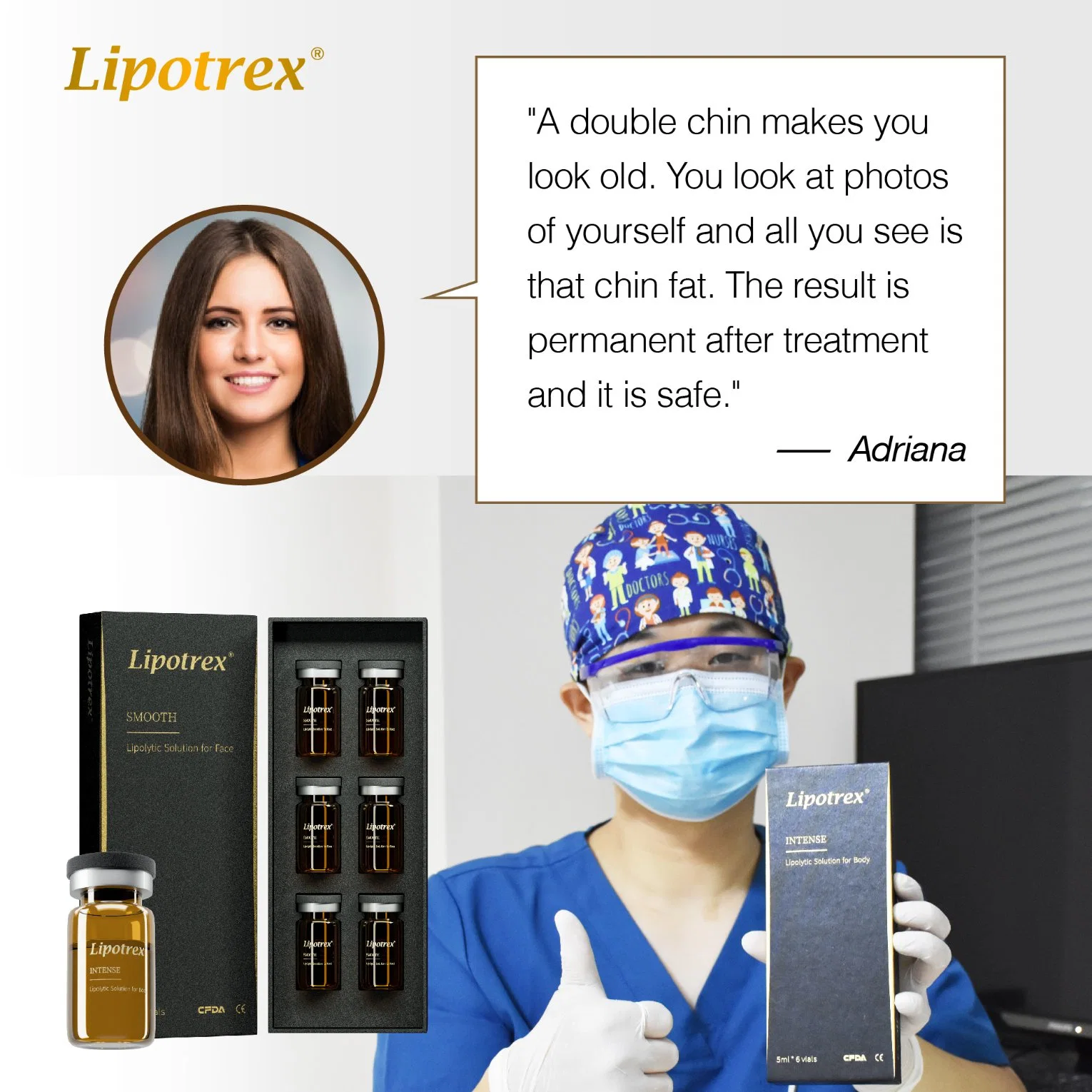 Lipotrex Fat Injections Buttocks Slimming Face Beauty Product for Weight Loss