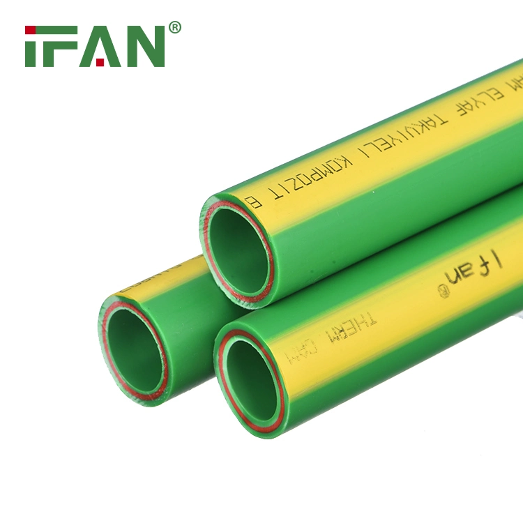 Ifan Atacado Verde Pn25 PPR tubo 20-110mm plástico fibra de vidro Tubo PPR