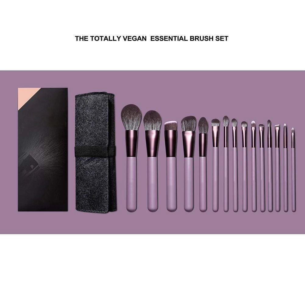 Professional15PCS شعار خاص مخصص الشعار Professional ناعم Vegan Makeup Brush اضبط مع حقيبة