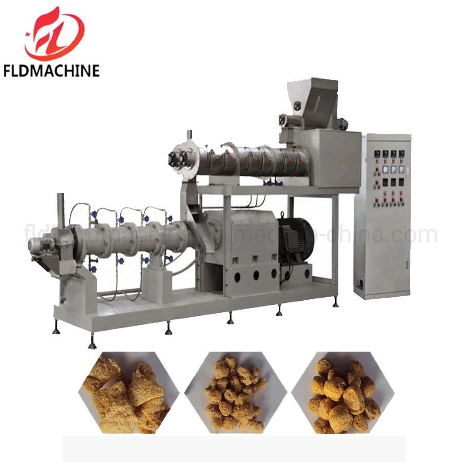 Mini Soybean Textured Vegetarian Soya Chunk Extrusion Soy Meat Protein Concentrate Making Machines