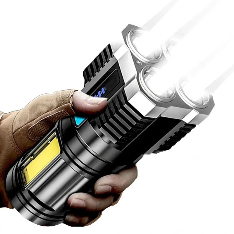 Solar Taschenlampen Wiederaufladbare Powered Taschenlampe Super Bright Tactical Fackel Notfall Taschenlampen